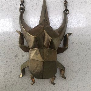 Large insect pendant necklace